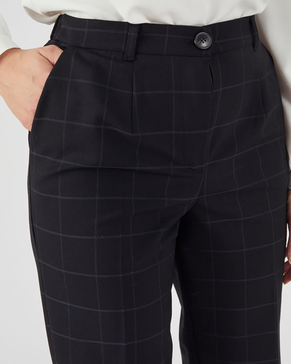 Pantalon large mélange laine bi-stretch