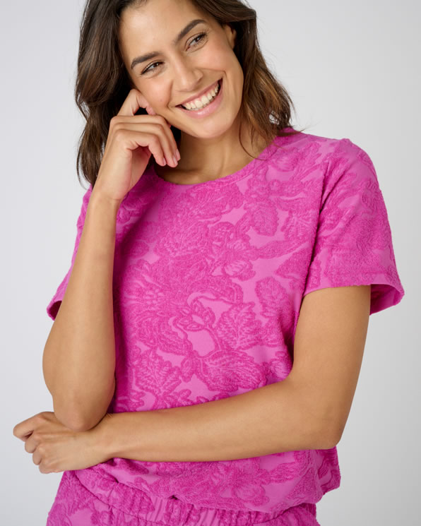 Shortama badstof gestructureerd jacquard