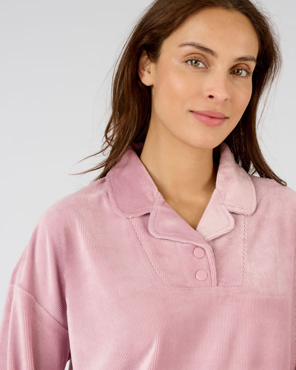 Loungewear set ribfluweel Thermolactyl