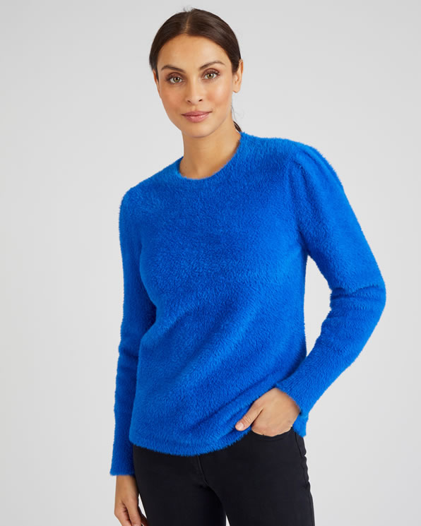 Pull maille poilue
