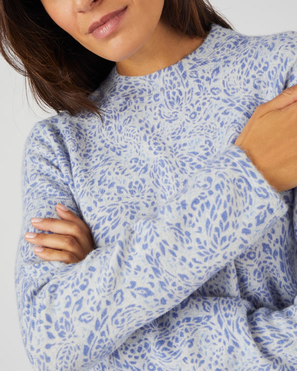 Pull imprimé à base de laine
