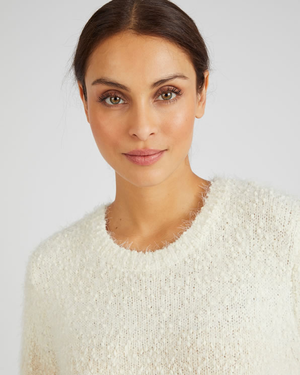 Pull en maille poilue