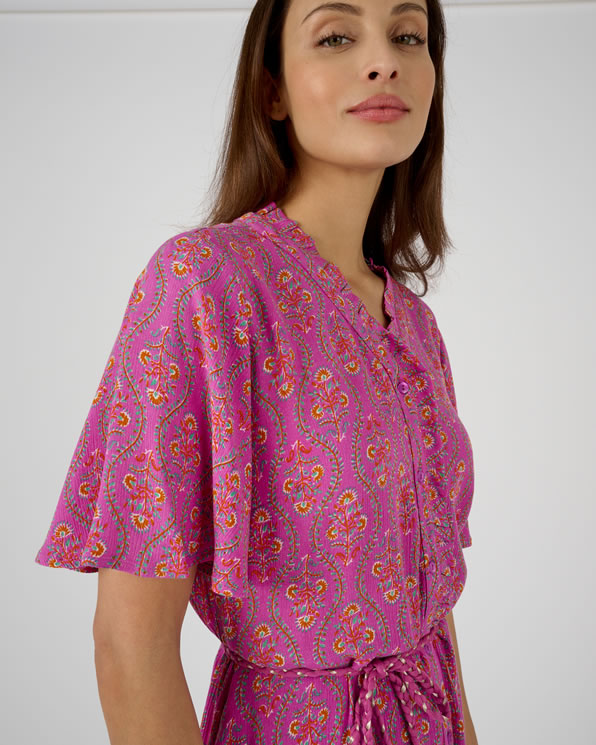 Jurk crêpe stof pure viscose Lenzing™ EcoVero™