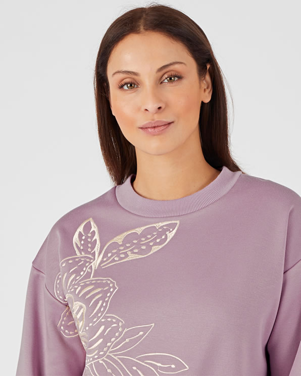 Sweat-shirt molleton brodé