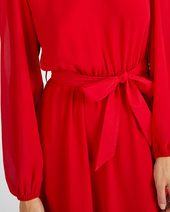 Lange jurk elastische taille