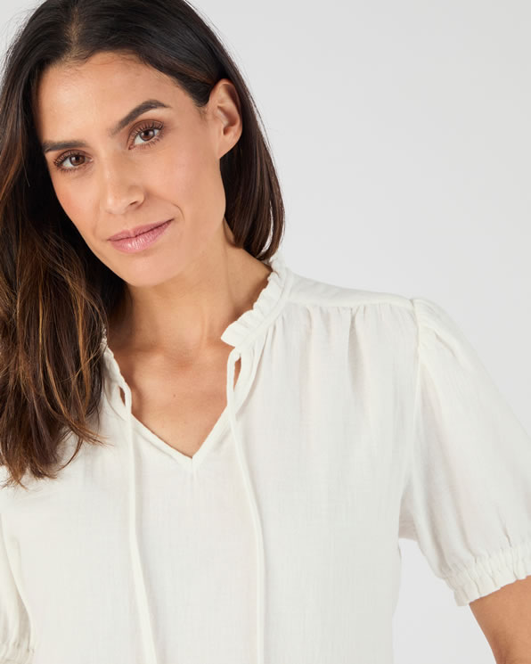 Blouse in katoengaas