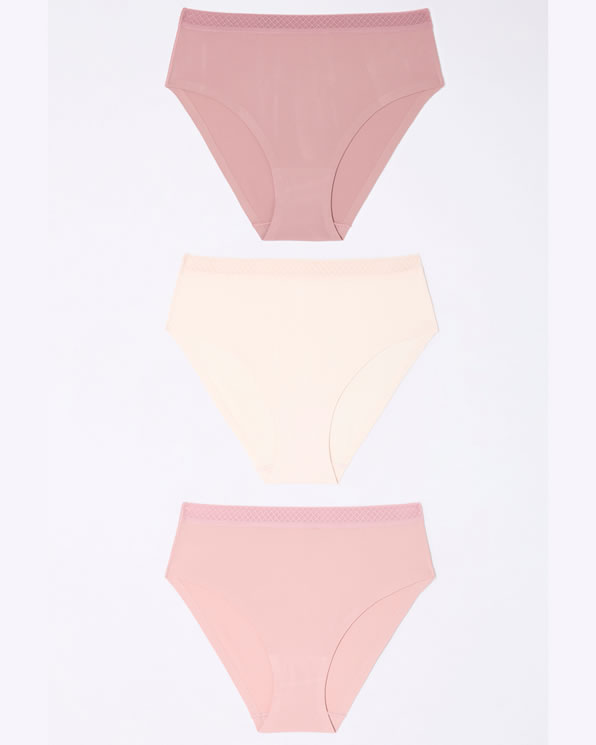 Set van 3 naadloze midislips