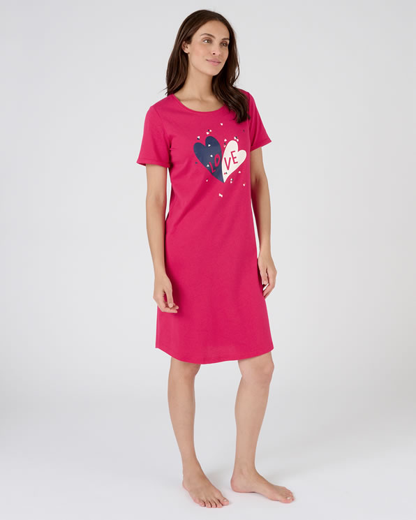 Chemise de nuit pur coton peigné