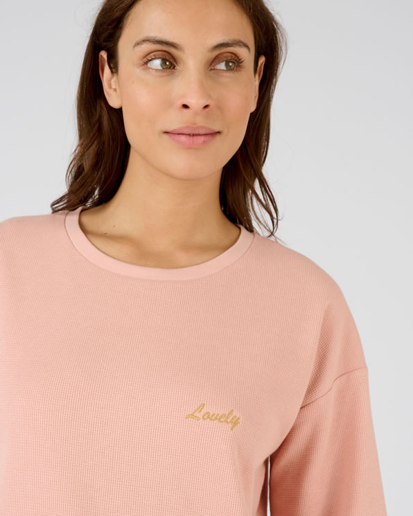 Nachthemd van wafeltricot