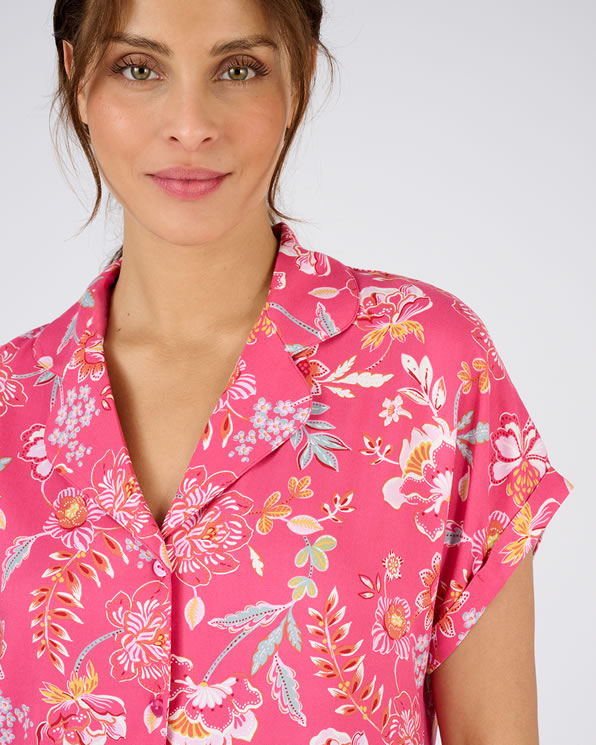 Nachthemd van zuivere viscose