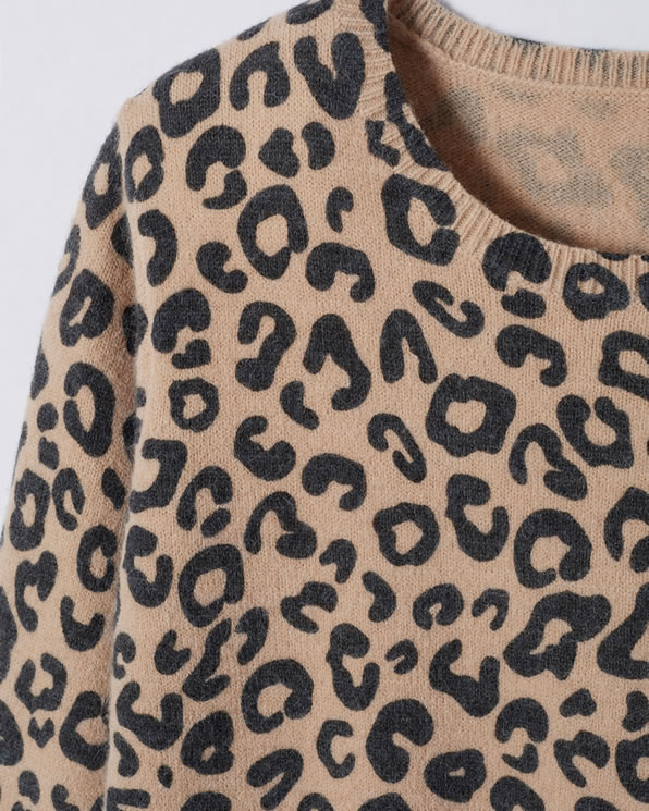 Trui met dierenprint Thermolactyl