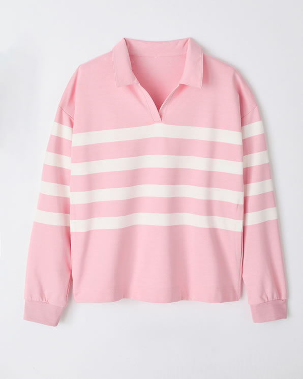 Sweat-shirt molleton rayé