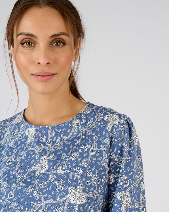 T-shirt pur coton imprimé cachemire