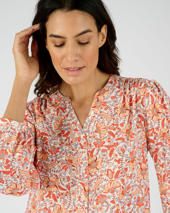 Overhemdblouse pure viscose Lenzing™ EcoVero™ vezels