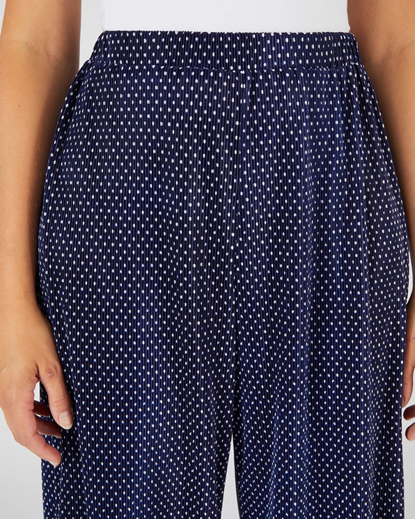 7/8 broek met vaste plooi