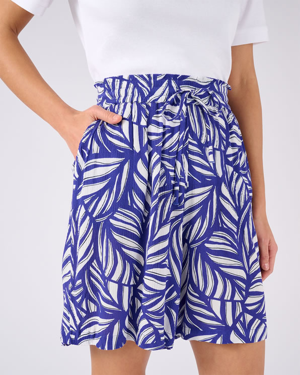 Bermuda van crêpestof vezels pure viscose