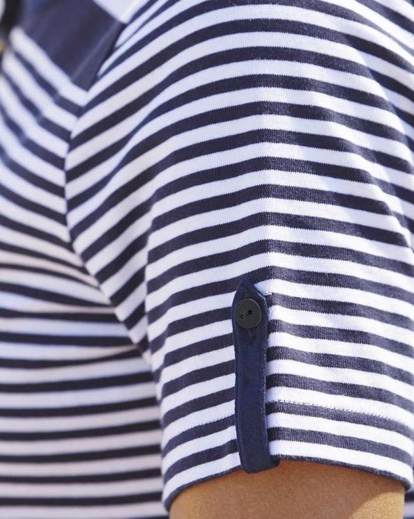 Gestreept T-shirt in zuiver kamkatoen
