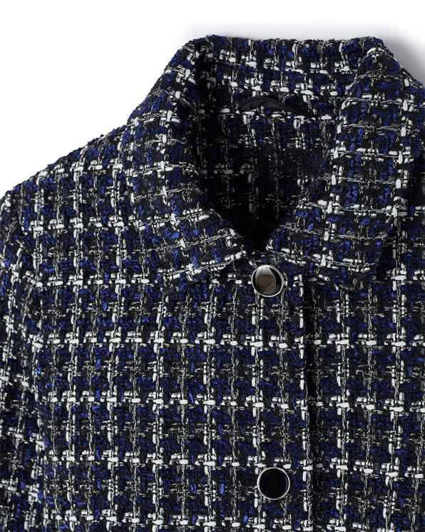 Tweed jasje met glanzende garen