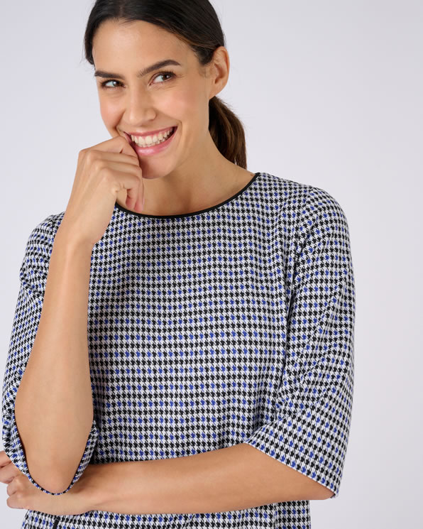Jurk van jacquard milanobreisel