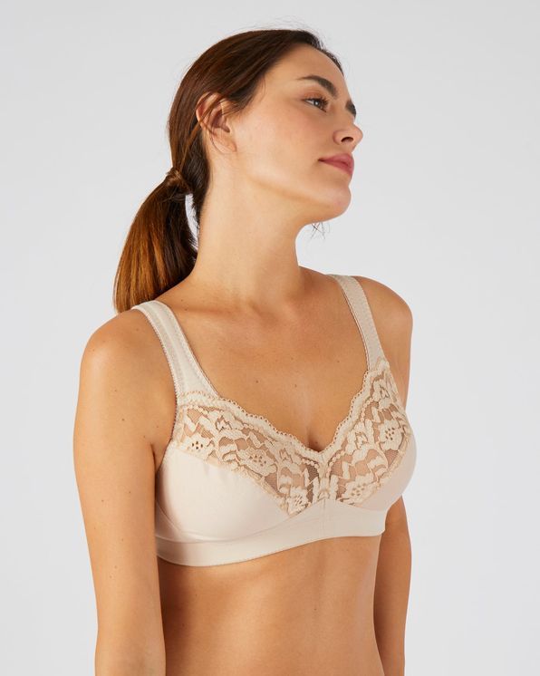 Soutien-gorge sans armatures, basque élastiquée