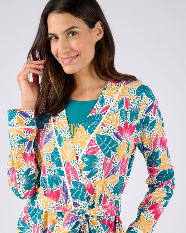 Robe de chambre en maille jersey pur coton