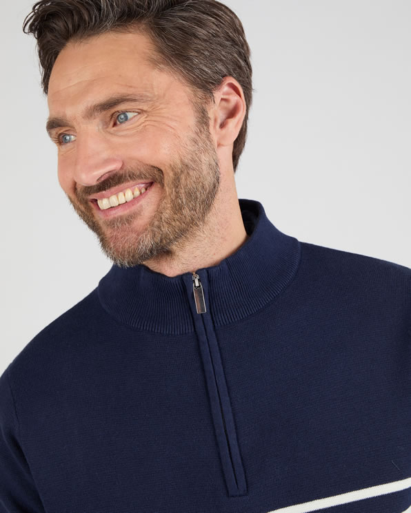 Pull col montant zippé