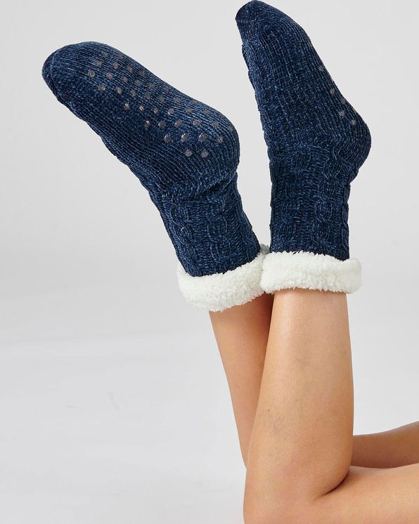 Huissokken in kabeltricot, Thermolactyl