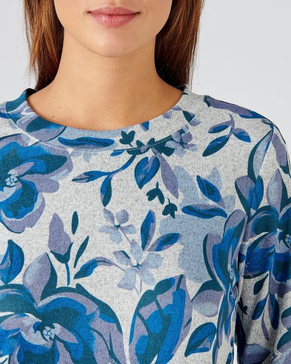 Warm T-shirt in geruwd tricot