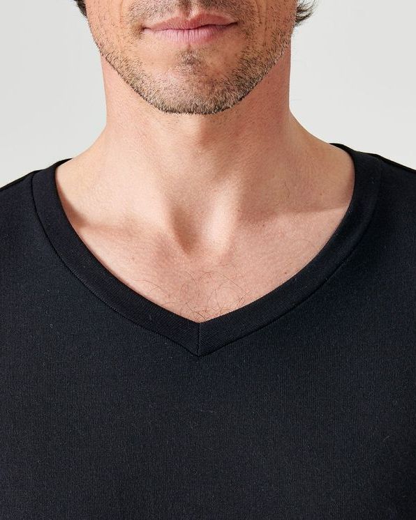 T-shirt met korte mouwen V-hals fijn geribd Thermolactyl Sensiti