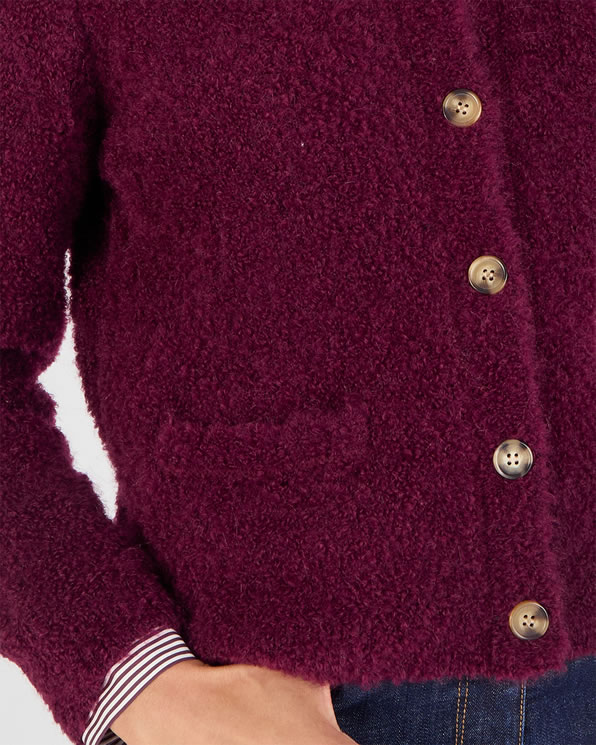 Cardigan maille bouclette