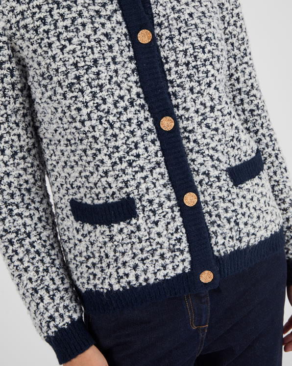 Cardigan maille jacquard