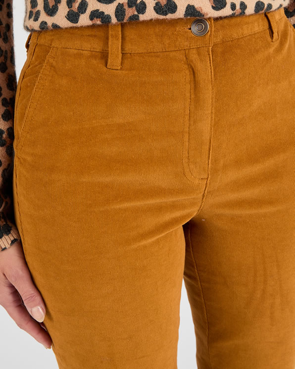 Fluwelen flared broek
