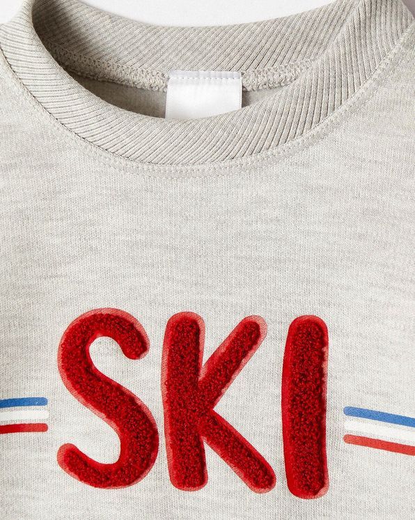 Kindersweater SKI in geruwd molton, Thermolactyl®