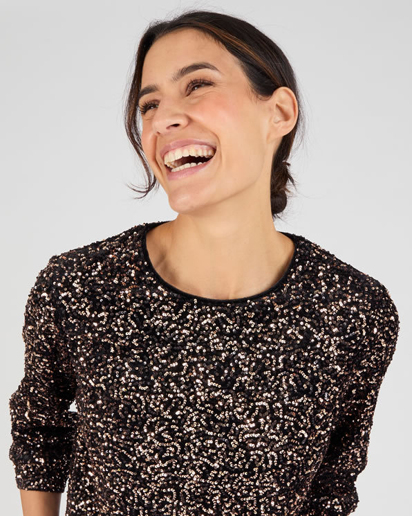 Blouse met pailletten