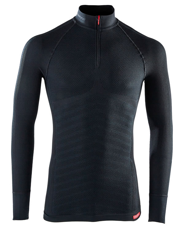 T-shirt met ritskraag Energy Thermolactyl 5, heren