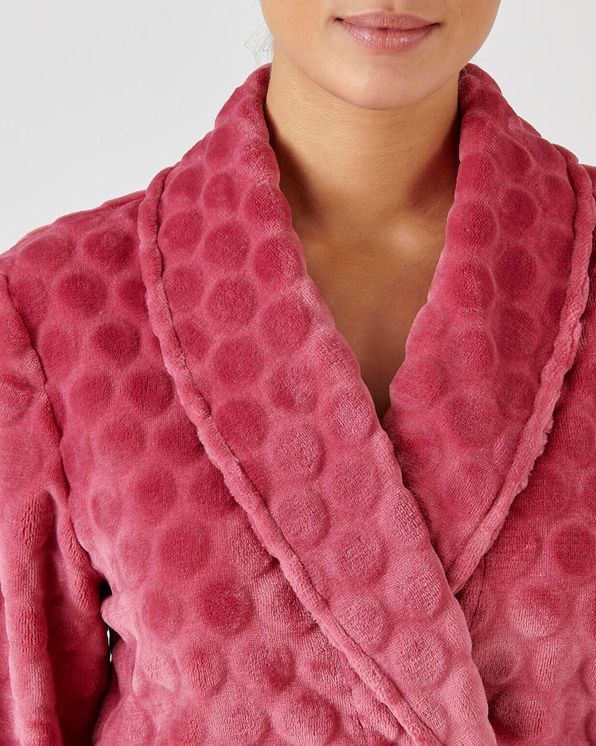 Robe de chambre maille reliéfée géométrique