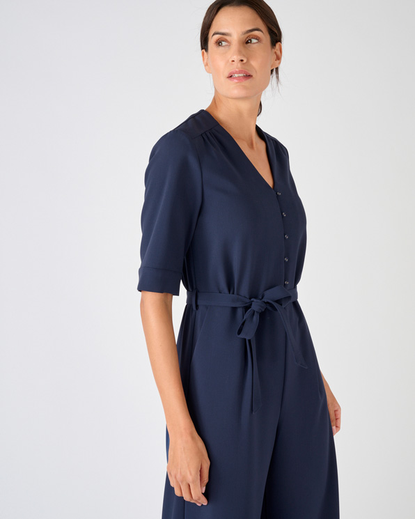 Jumpsuit uitlopende broek