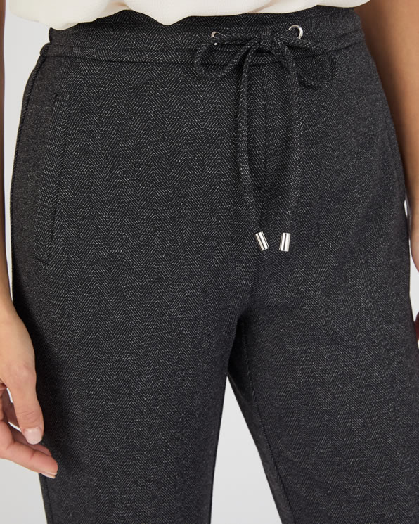 Pantalon tricot jacquard pull-on