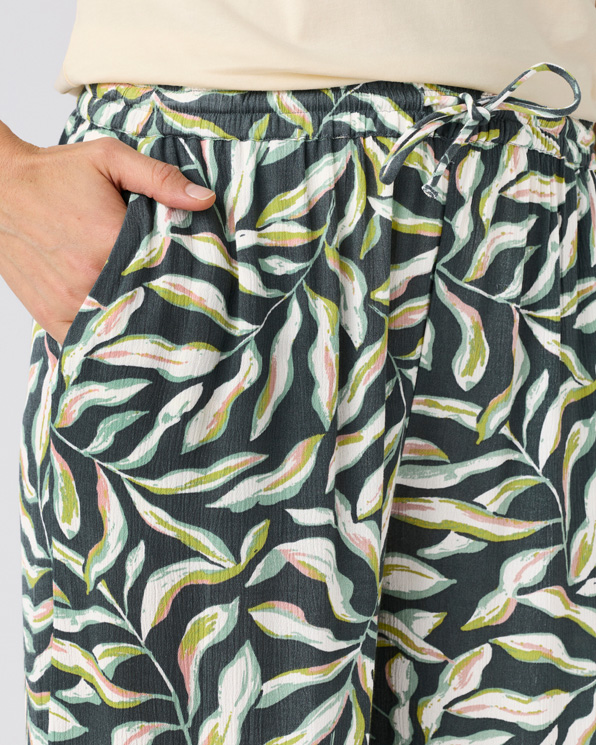 Capri broek crêpe print pull-on