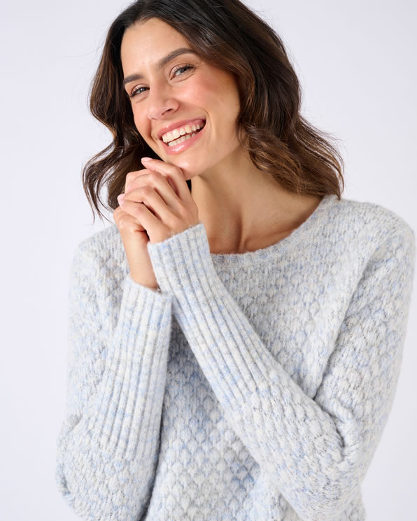 Pull maille multicolore