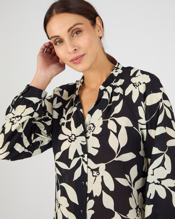 Blouse soepel tweekleurig