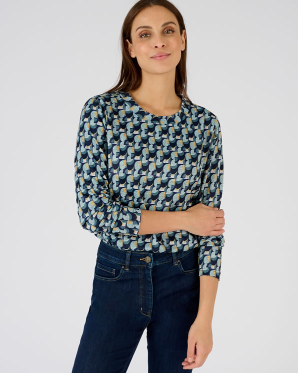 T-shirt geborsteld warm tricot