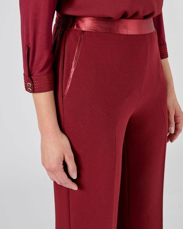Pull-on broek met wijde pijpen
