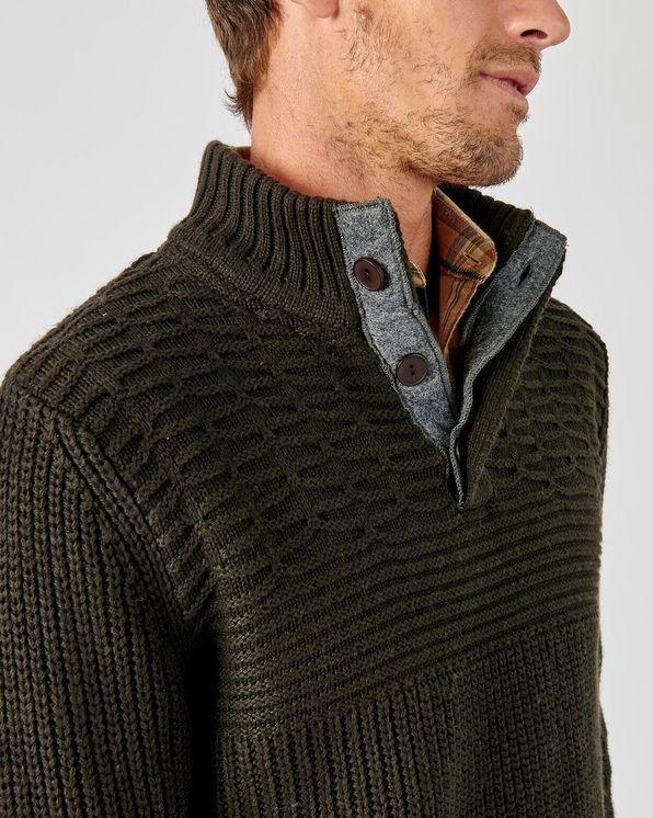 Dikke pull in wolmix, Engels tricot