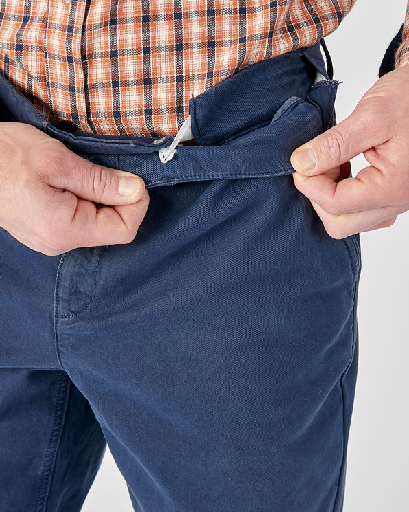 Pantalon chino coton stretch intérieur gratté