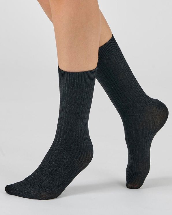 Lot de 2 paires de chaussettes maille côtelée