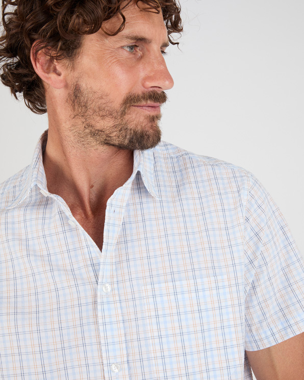 Overhemd korte mouwen kleine ruit