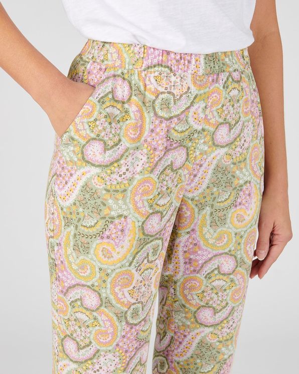 7/8-broek kasjmierprint in zuivere viscose, Lenzing™ EcoVero™