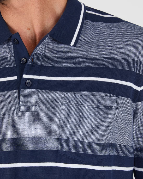 Polo manches longues en maille piquée