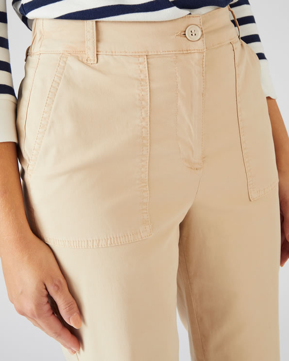 Pantalon 7/8ème popeline coton stretch